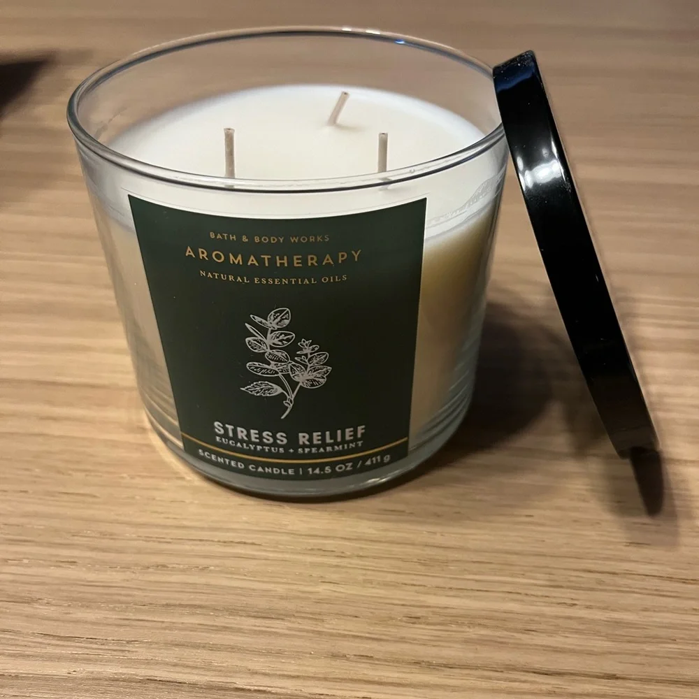 Bath & Body Works 3 Wick Candle. Eucalyptus + Spearmint.